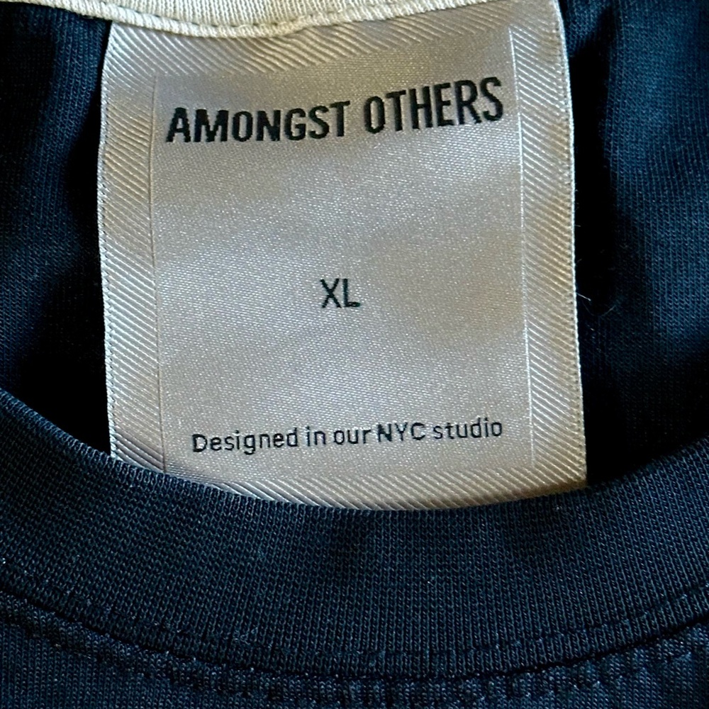 Amongst Others Mens Black Box Fit Heavy Weight T Shirt - Picture 3 of 3
